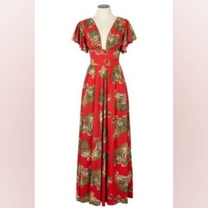 Trashy Diva My Pet Leopard Deep Cut Maxi Dress